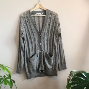 360 Cashmere Wool & Cashmere Ladder Cardigan